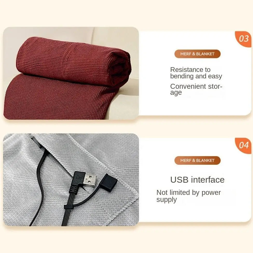 Cozy Cuddle Heated Blanket-Triple Warmth Levels-Washable & Portable