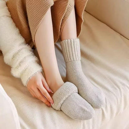 5-Pair Women'S Mid-Calf Socks, Warm & Comfy, Casual Must-Have for Fall Winter Daily Wear