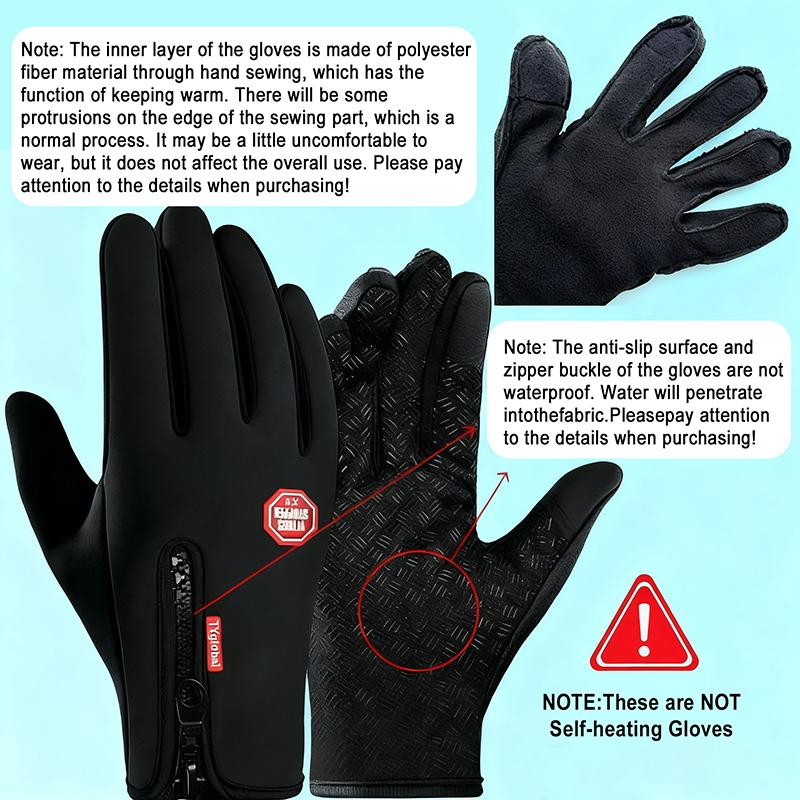 Outdoor Winter Gloves, Touchscreen Andwindproof Full-Finger Gloves for Sports, Travel,And Daily Activities