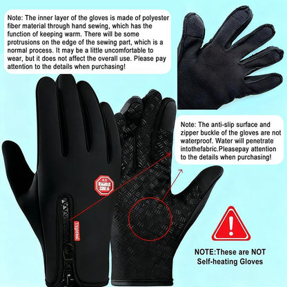 Outdoor Winter Gloves, Touchscreen Andwindproof Full-Finger Gloves for Sports, Travel,And Daily Activities